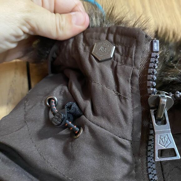 J Whistler Men’s XL Down Parka Winter Coat Brown - Picture 8 of 9
